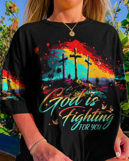 God Is Fighting For You Women's All Over Print Shirt - Tytm0707231