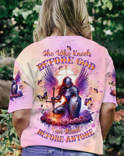 She Who Kneels Before God Warrior Women's All Over Print Shirt - Tltw0712235