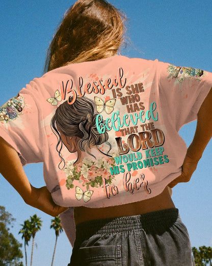 Blessed Is She Who Has Believed Women's All Over Print Shirt - Tltw2009231