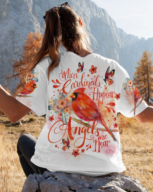 When Cardinals Appear Angels Are Near Women's All Over Print Shirt - Tlno1707237