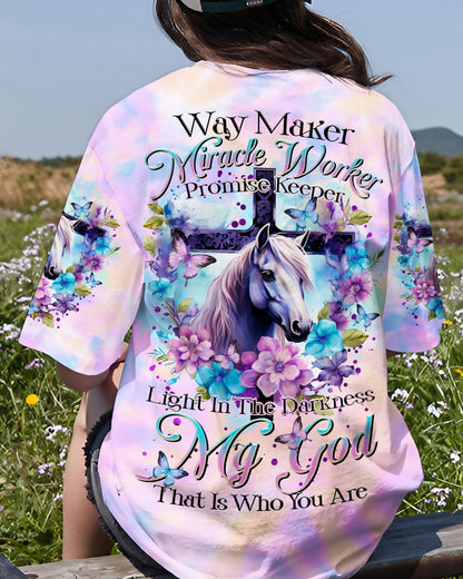 Way Maker Miracle Worker Horse Women's Christian Tshirt All Over Print - Tltr1410231