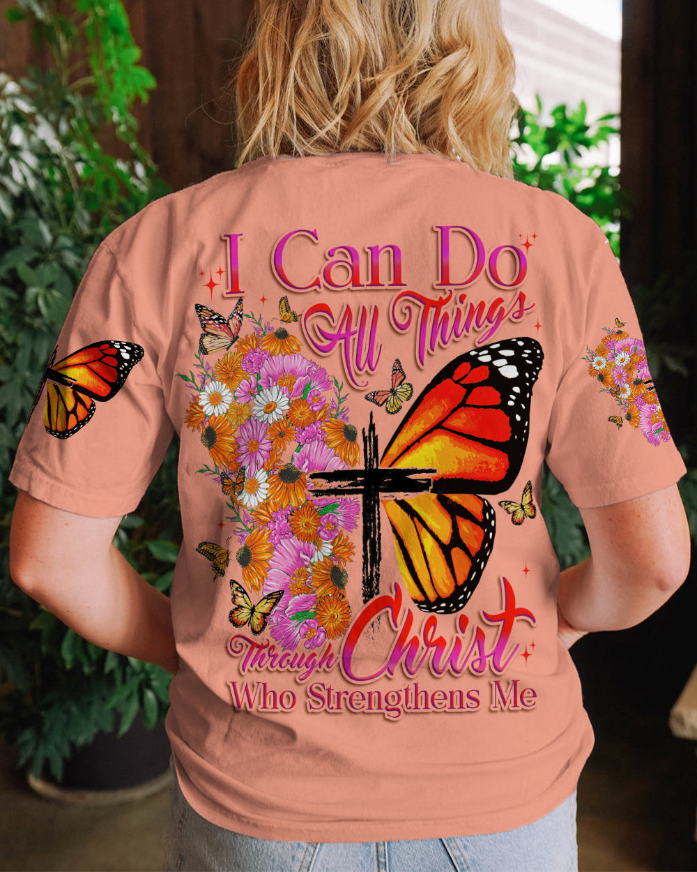 I Can Do All Things Butterfly Women's All Over Print Shirt - Tytd0607232