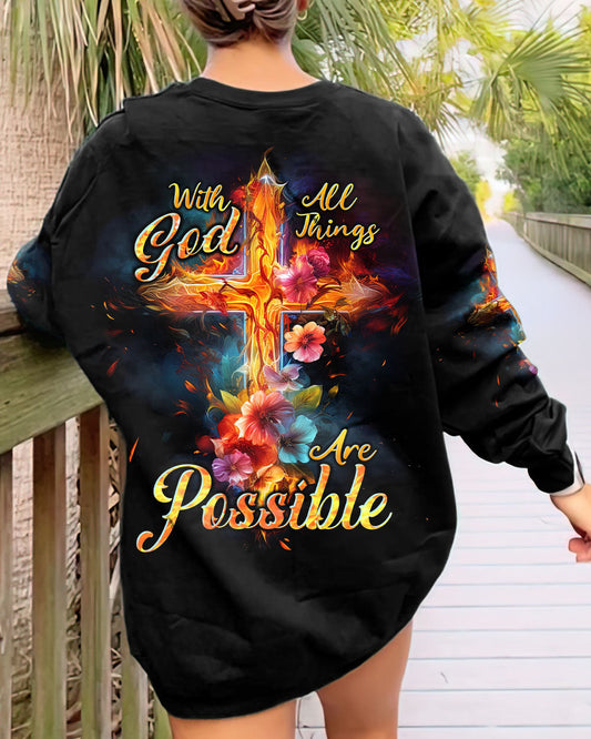 With God All Things Are Possible Women's All Over Print Shirt - Tlnt2809234