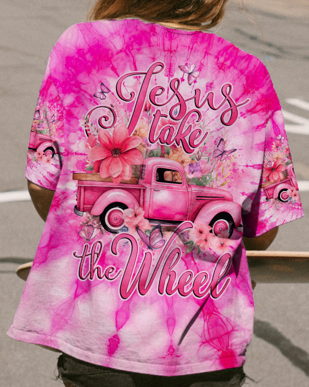 Jesus Take The Wheel Tie Dye Women's All Over Print Shirt - Tytd1412231