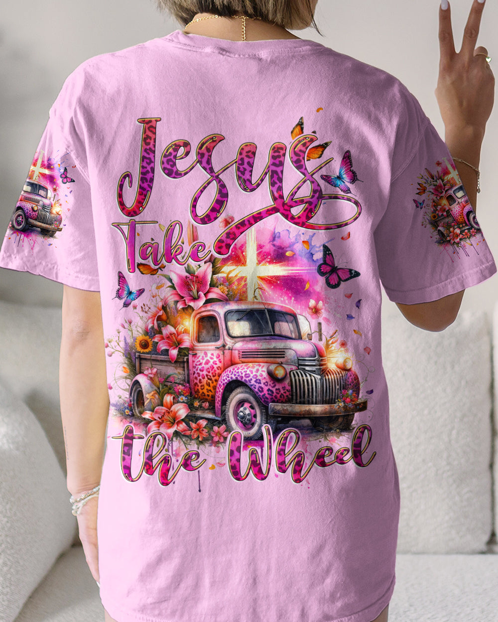 Jesus Take The Wheel Women's All Over Print Shirt - Tytd2411231