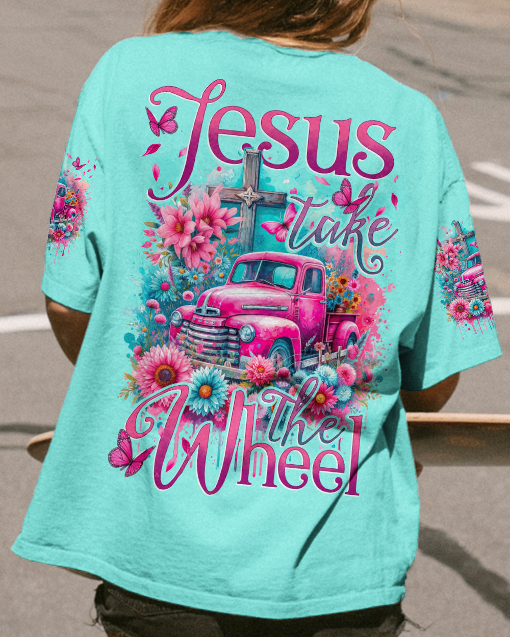 Jesus Take The Wheel Women's All Over Print Shirt - Tytd0812234