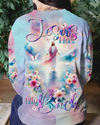 Jesus Has My Back Floral Women's All Over Print Shirt - Tltr2811232