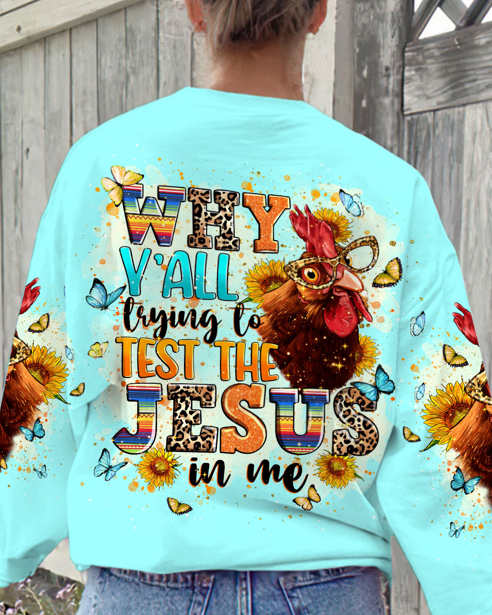 Why Y'all Trying To Test The Jesus In Me Women's All Over Print Shirt - Tlnt0103243