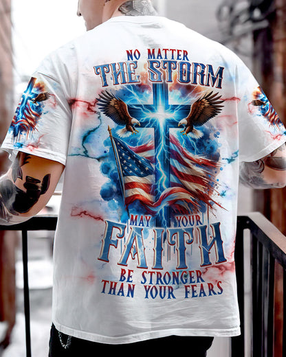 No Matter The Storm Eagle Men's All Over Print Shirt - Tlnt1312234