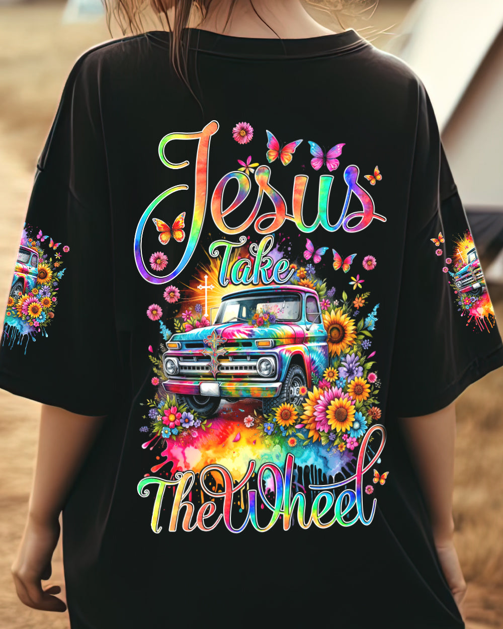 Jesus Take The Wheel Women's All Over Print Shirt - Tytd1711232