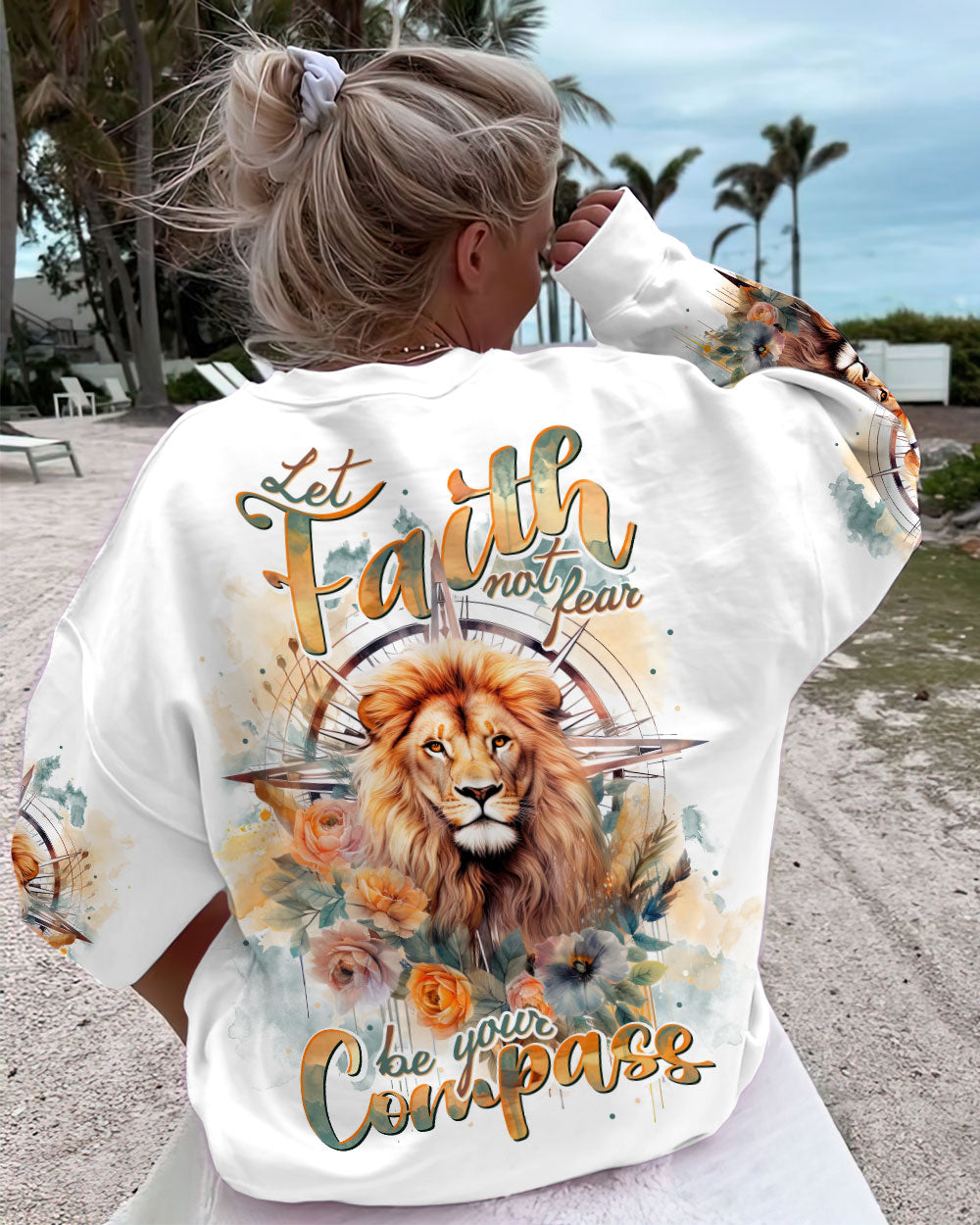 Let Faith Be Your Compass Lion Women's All Over Print Shirt - Tlnt0510233