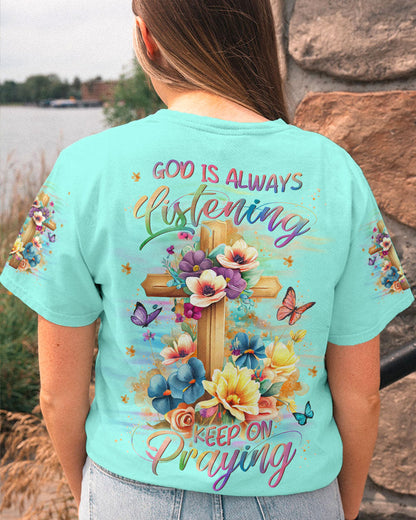 God Is Always Listening Women's All Over Print Shirt - Yhln0709232