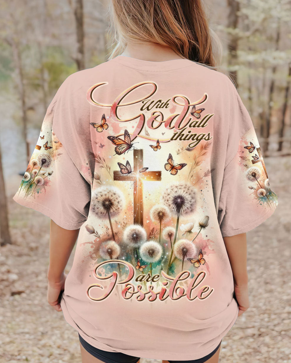 With God All Things Are Possible Women's All Over Print Shirt - Tltr1011233