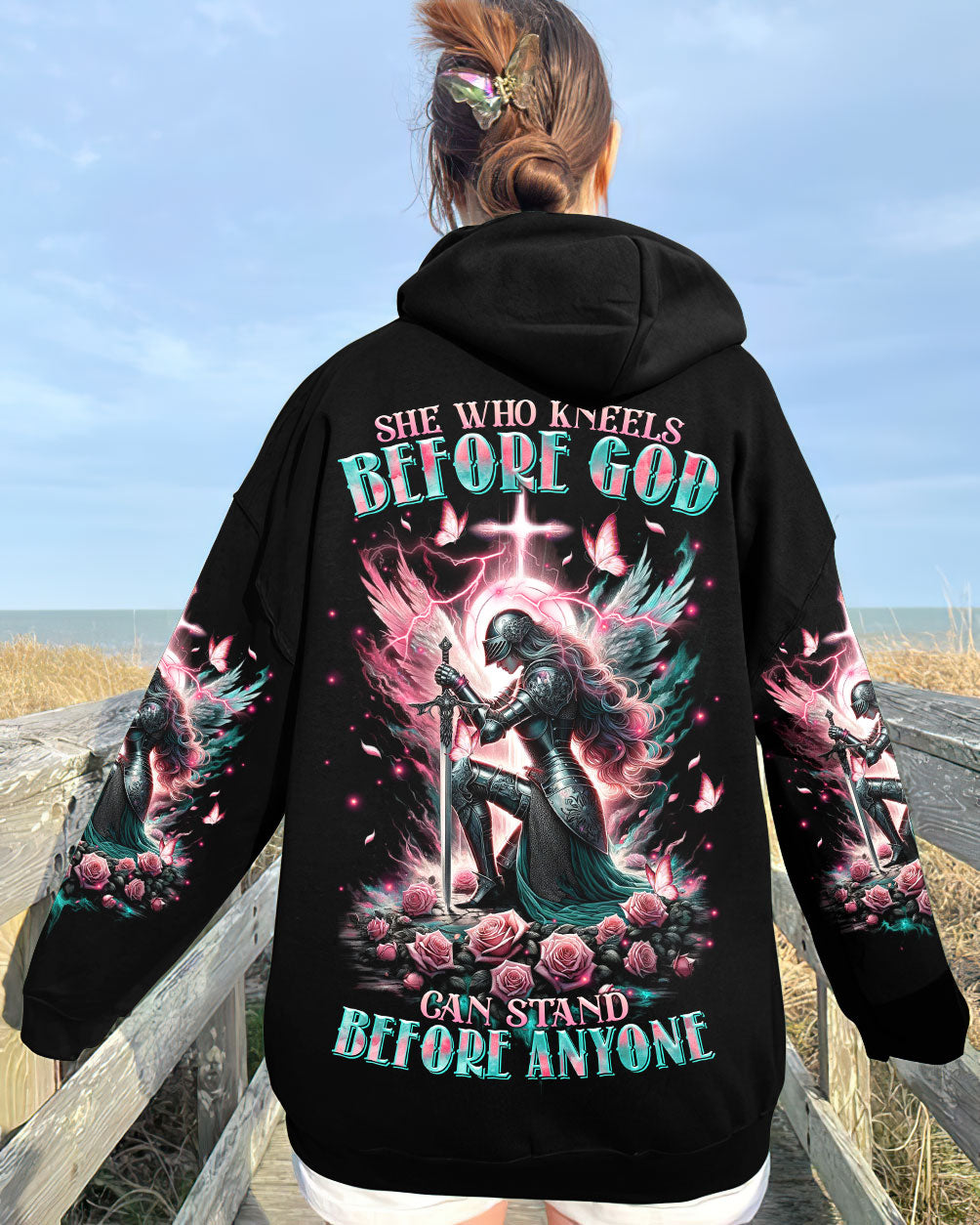 She Who Kneels Before God Warrior Women's All Over Print Shirt - Tltr0712234