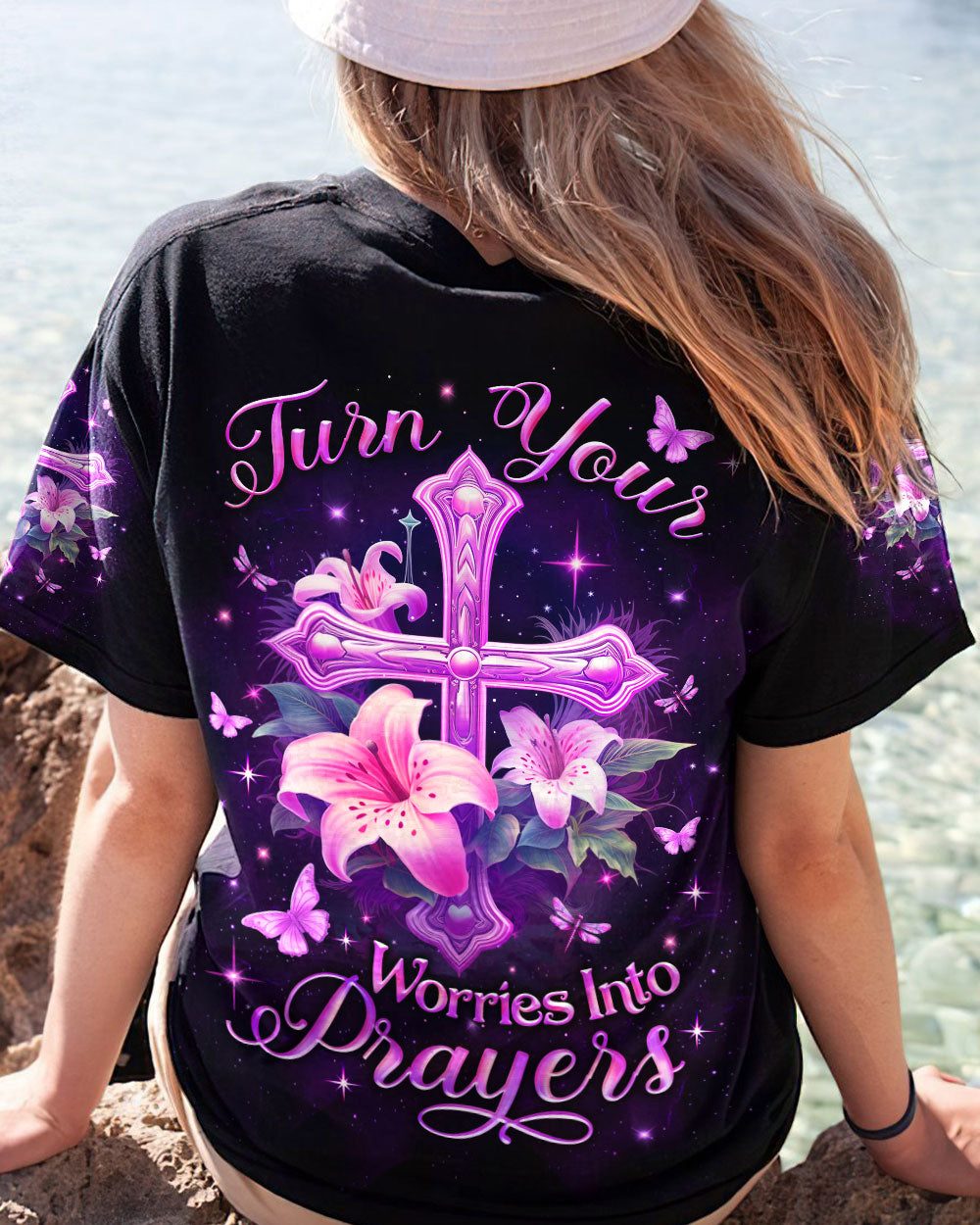 Turn Your Worries Into Prayers Women's All Over Print Shirt - Yhlt1511233