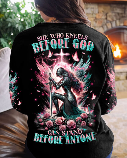 She Who Kneels Before God Warrior Women's All Over Print Shirt - Tltr0712234