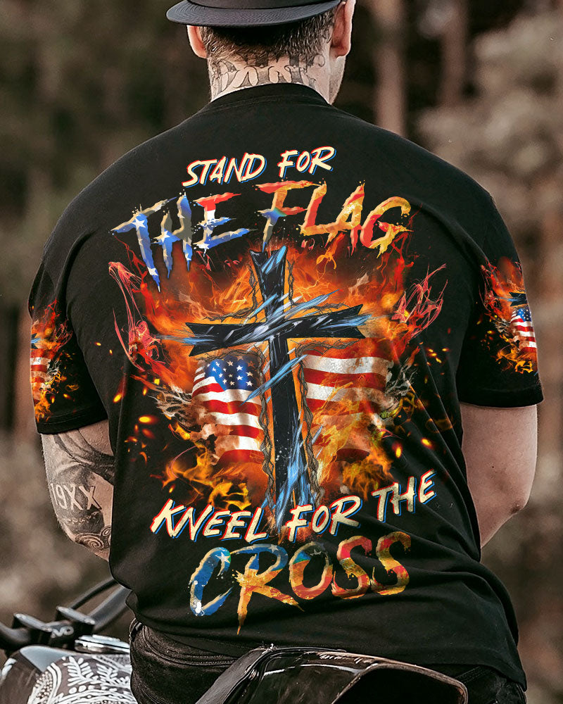 Stand For The Flag Kneel For The Cross Men's All Over Print Shirt - Tltr0707231