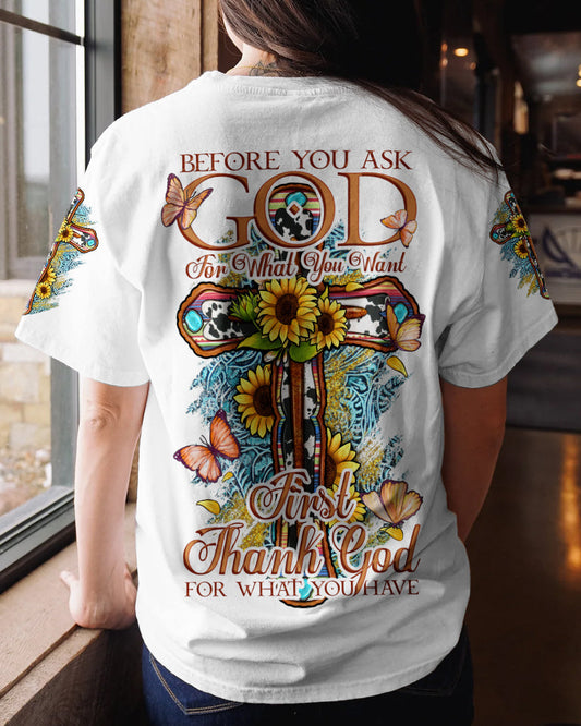 Thank God For What You Have Women's All Over Print Shirt - Tytd0807231