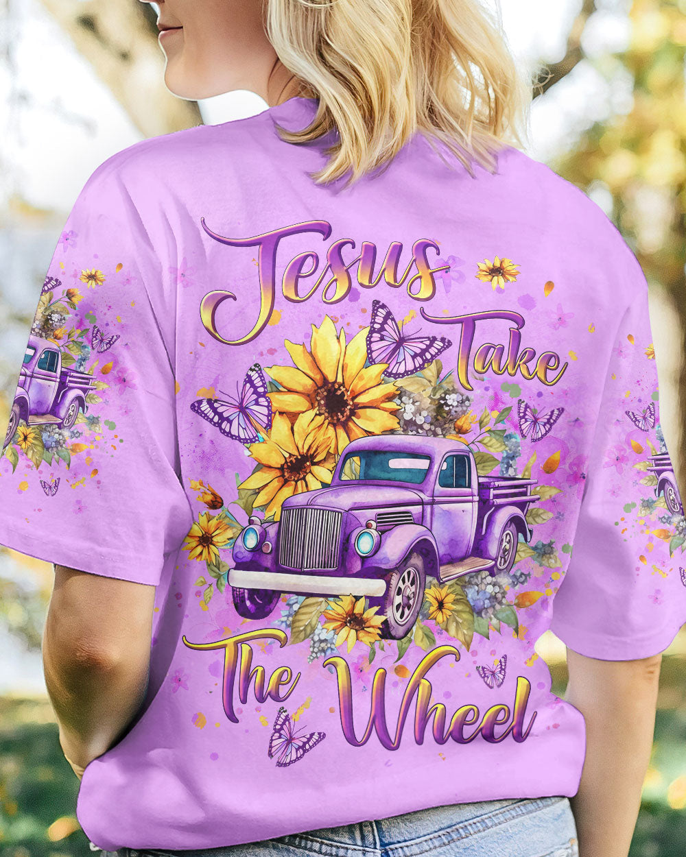 Jesus Take The Wheel Sunflowers Women's All Over Print Shirt - Yhlt3011232