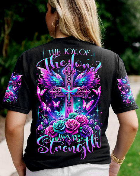 The Joy Of The Lord Cross Wings Rose Women's All Over Print Shirt - Tltr3011232