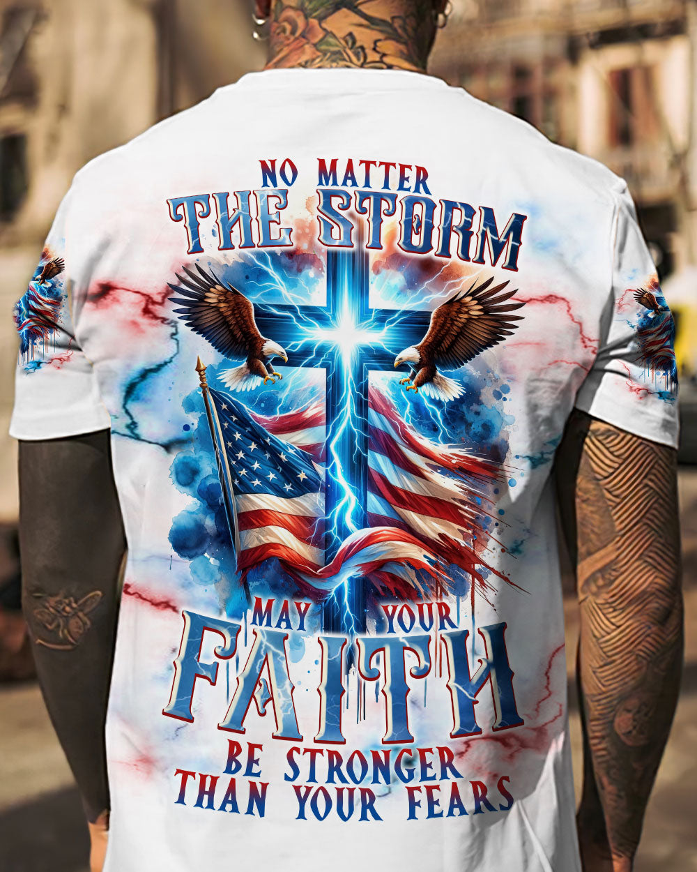 No Matter The Storm Eagle Men's All Over Print Shirt - Tlnt1312234