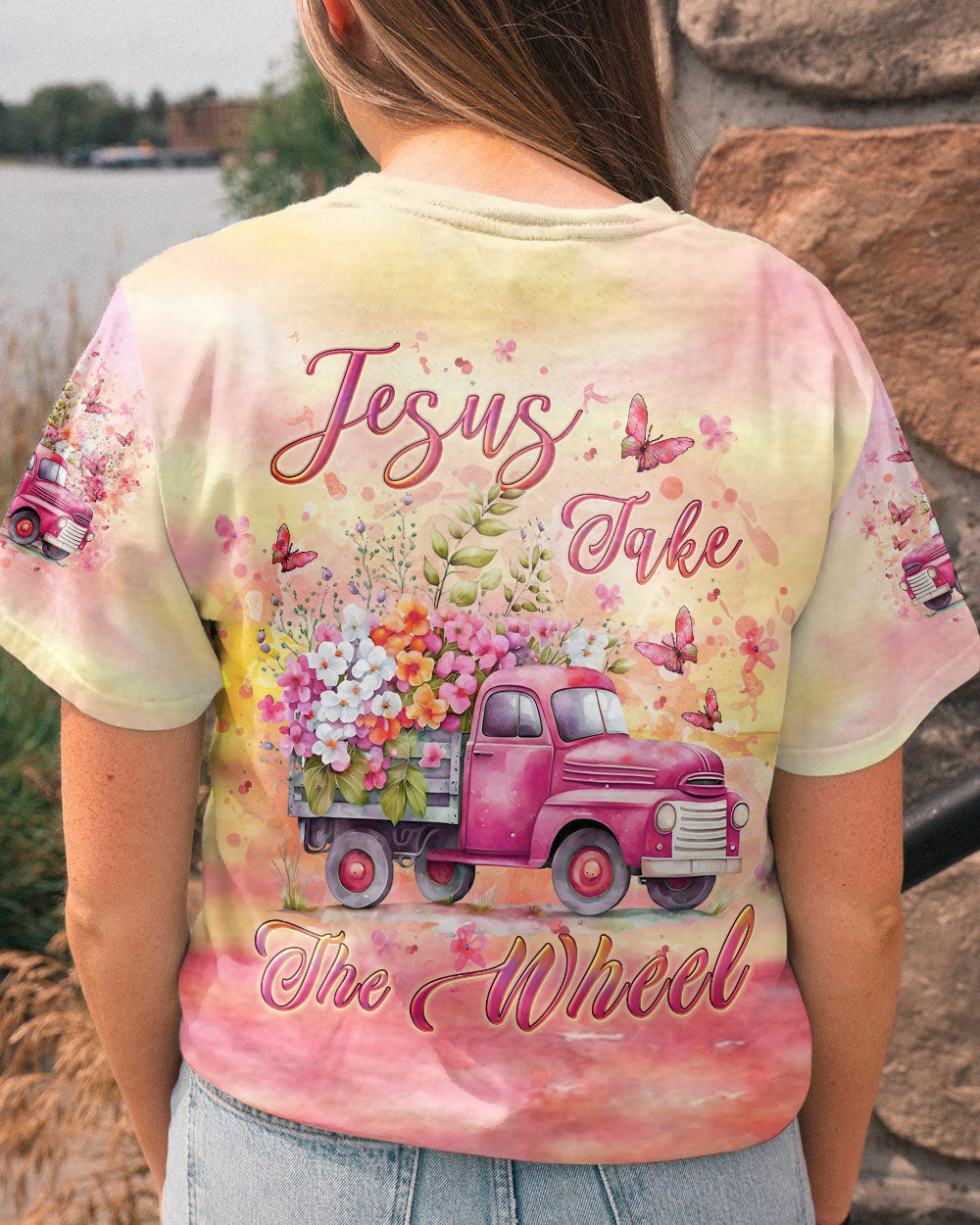 Jesus Take The Wheel Women's All Over Print Shirt - Yhlt2811232