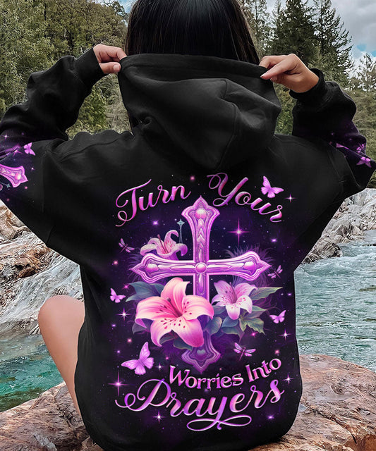 Turn Your Worries Into Prayers Women's All Over Print Shirt - Yhlt1511233