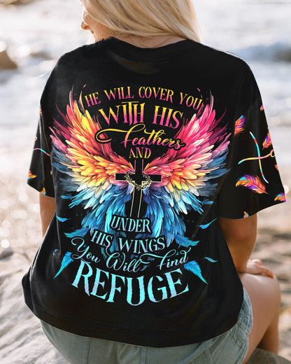 He Will Cover You With His Feathers Women's All Over Print Shirt - Tytd0507232