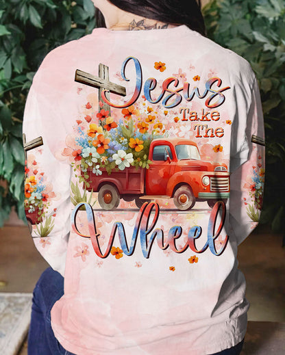 Jesus Take The Wheel Truck Floral Women's All Over Print Shirt - Tltr0412232