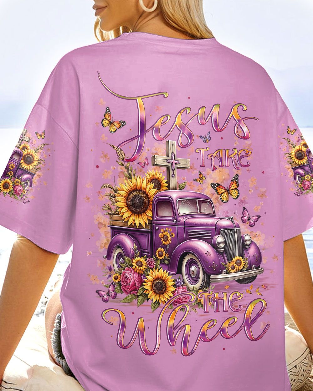 Jesus Take The Wheel Sunflower Women's All Over Print Shirt - Yhlt1601242