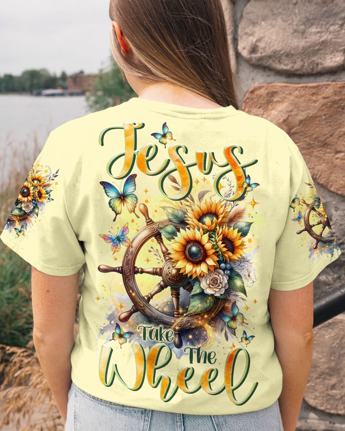 Jesus Take The Wheel Women's All Over Print Shirt - Tltr1711233