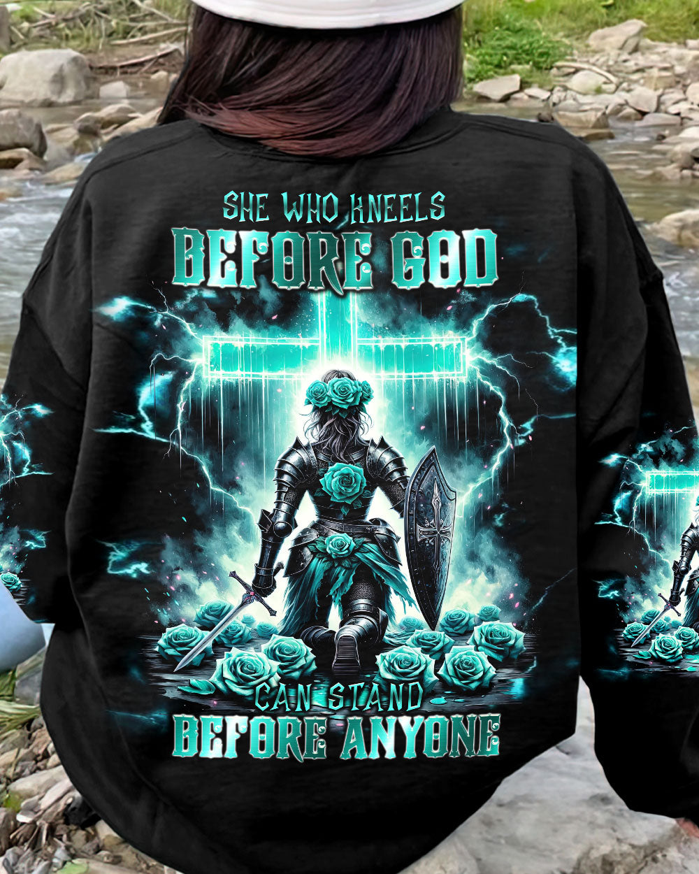 She Who Kneels Before God Warrior Women's All Over Print Shirt - Tlnt1112234