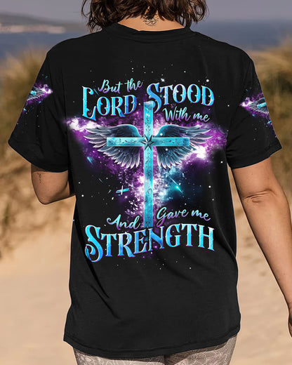 But The Lord Stood With Me Cross Wings Women's All Over Print Shirt - Tlnt1809232