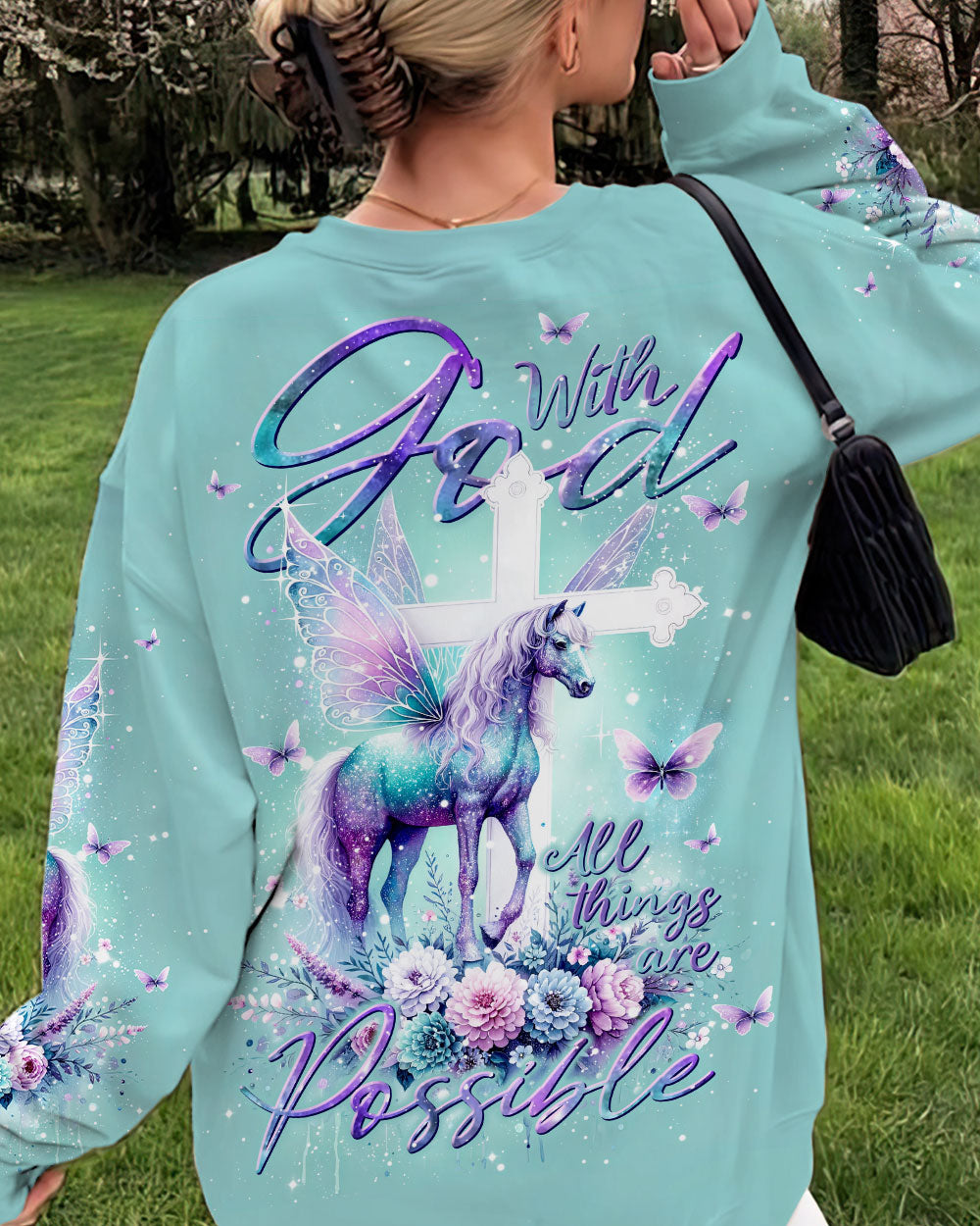 With God All Things Are Possible Horse Women's All Over Print Shirt - Tlnt3110232