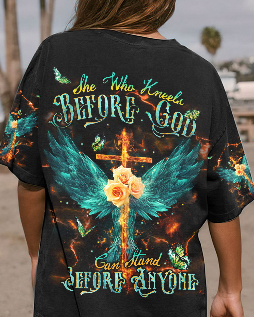 She Who Kneels Before God Women's All Over Print Shirt - Tlnt1710232