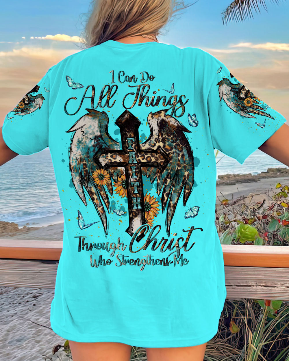 I Can Do All Things Cross Women's All Over Print Shirt - Tlnt1608232