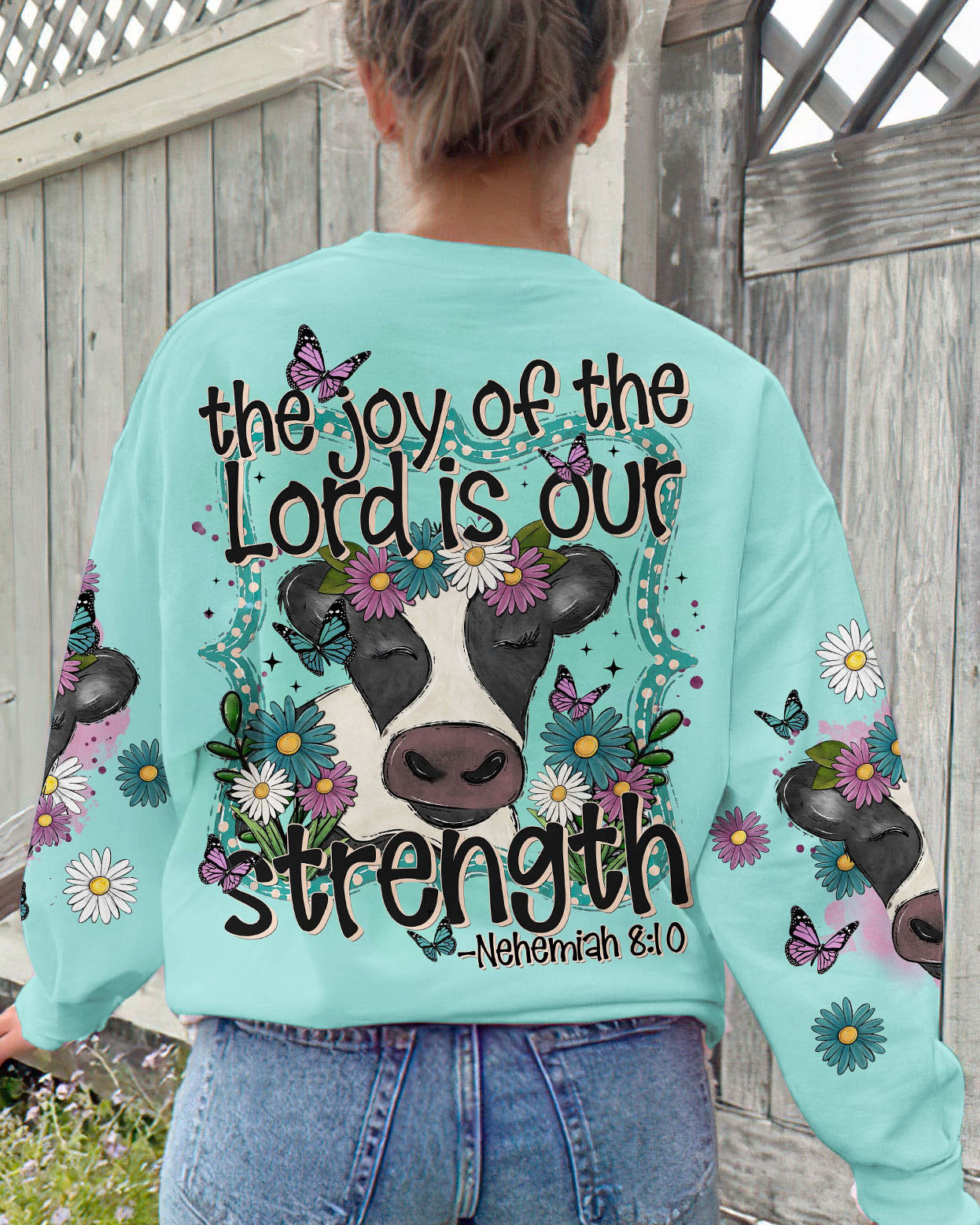 The Joy Of The Lord Cow Women's All Over Print Shirt - Tltr0909231