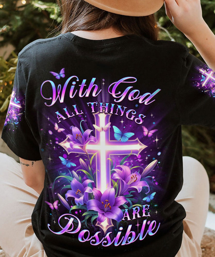 With God All Things Are Possible Women's All Over Print Shirt - Yhlt2901244