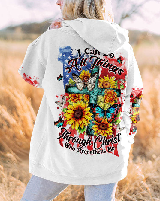 I Can Do All Things Flag Women's All Over Print Shirt - Tltw2007232