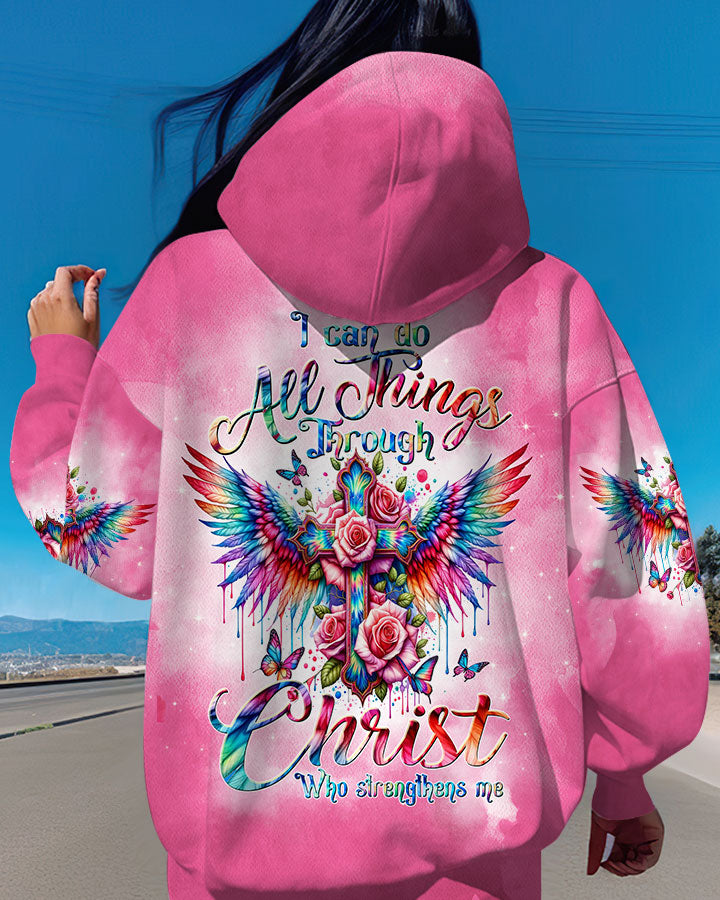 I Can Do All Things Through Christ Wings Tie Dye Women's All Over Print Shirt - Tltw2010232