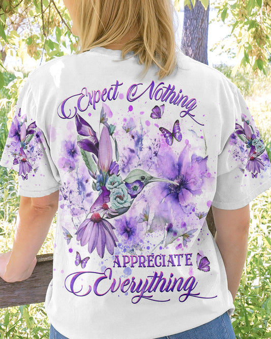 Expect Nothing Appreciate Everything Women's All Over Print Shirt - Yhhg0308235