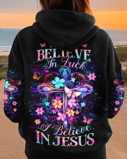 I Don't Believe In Luck I Believe In Jesus Women's All Over Print Shirt - Yhhg2809233