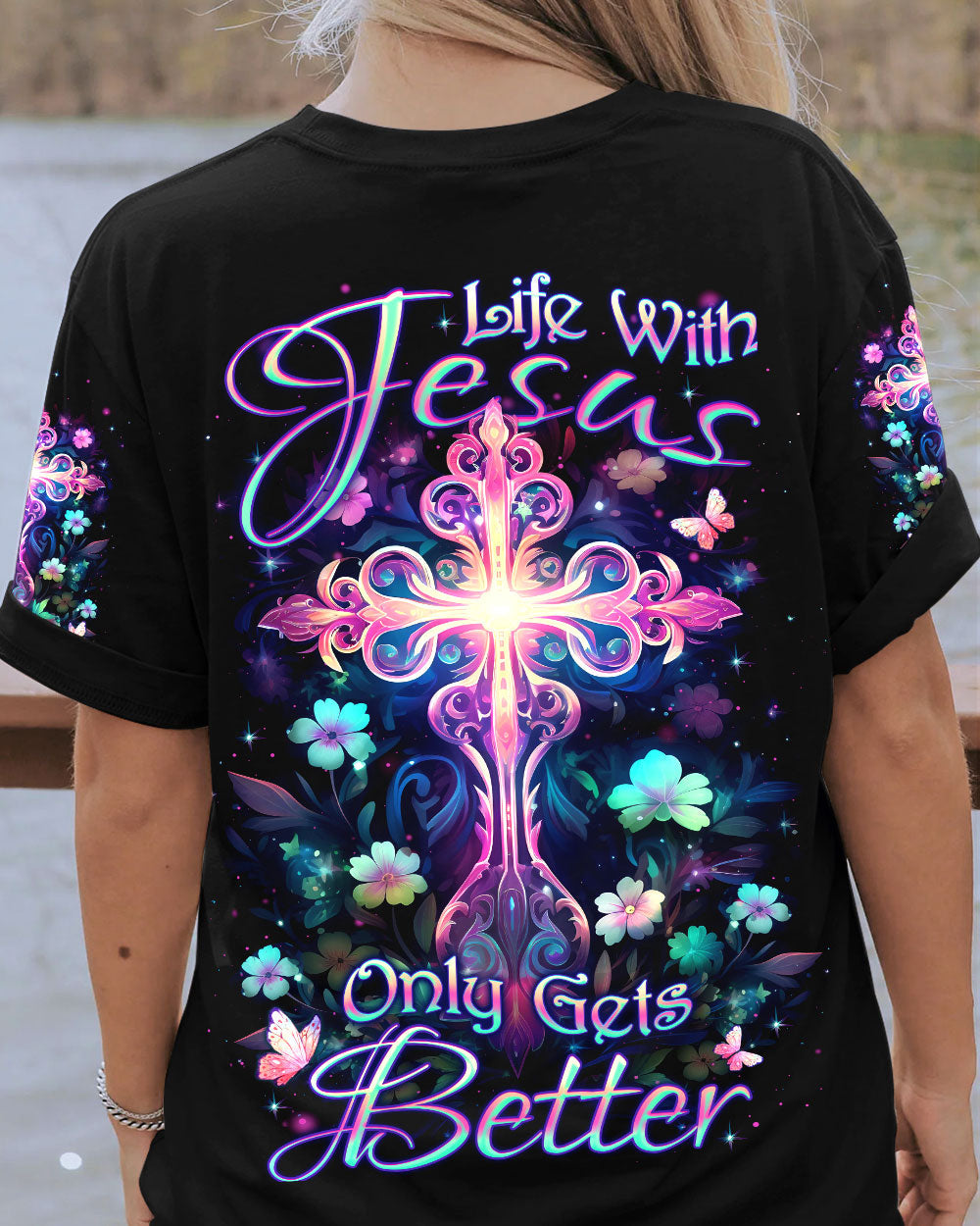 Life With Jesus Only Gets Better Women's All Over Print Shirt - Yhdu2709232