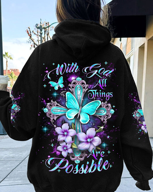 With God All Things Are Possible Women's All Over Print Shirt - Yhdu0201244