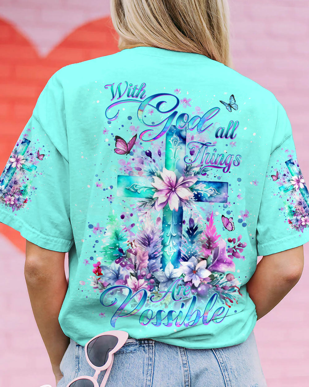 With God All Things Are Possible Women's All Over Print Shirt - Yhdu611232