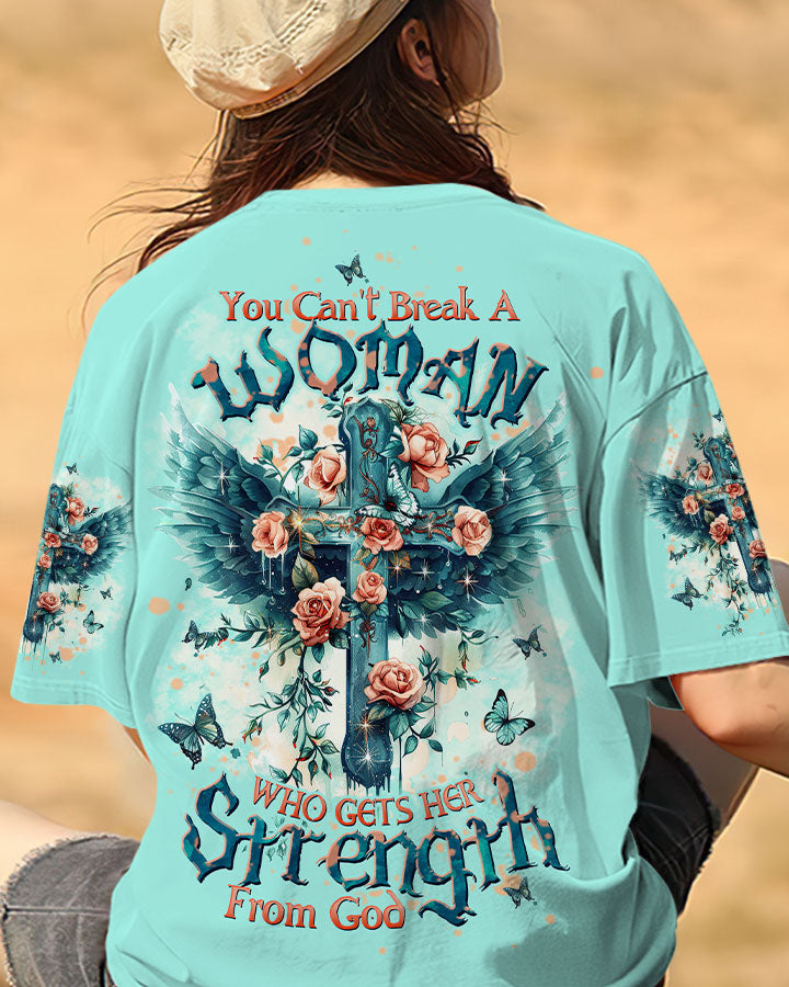 You Can't Break A Woman Cross Wings Women's All Over Print Shirt - Tltw0305345