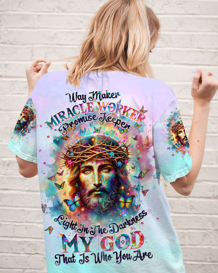 Way Maker Miracle Worker Jesus Watercolor Women's All Over Print Shirt - Tltw2711233