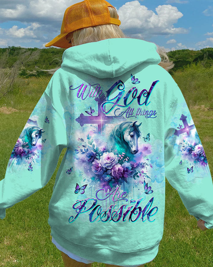 With God All Things Are Possible Horse Women's All Over Print Shirt - Tltw0311234