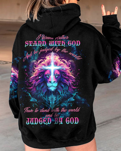 I Would Rather Stand With God Lion Women's All Over Print Shirt - Tltw1809233