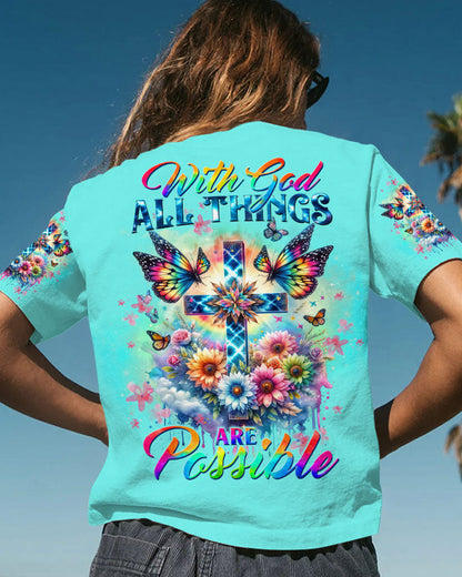 With God All Things Are Possible Women's All Over Print Shirt - Tltw1111234